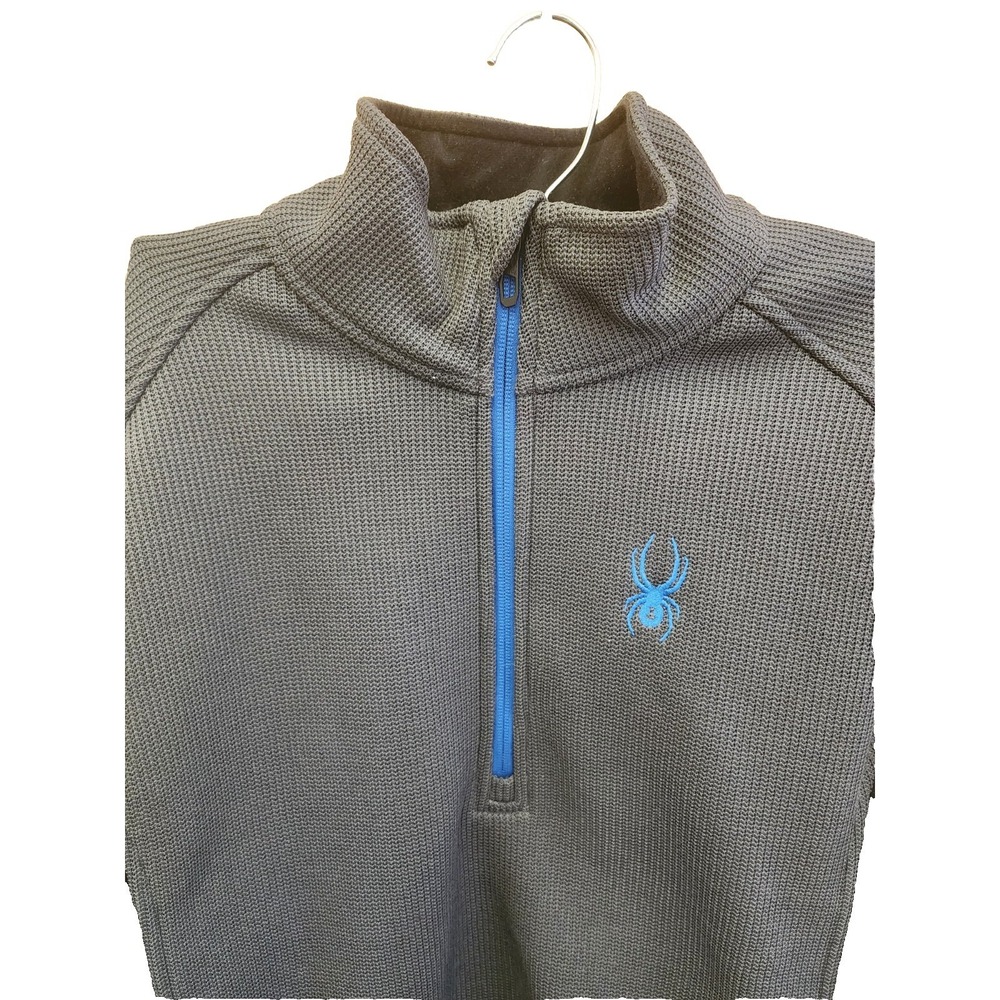 Spyder Outbound Men's L Half Zip‎ Long Sleeve Pullover Sweater 1299048 Dark Gray